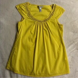 Banana Republic Sunny Yellow Cap Sleeve Blouse